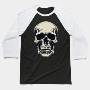 Human Skull Baseball T-Shirt